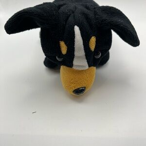 Plush Black and Tan Dog Toy - Soft Pet Plush